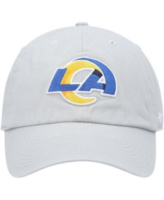 Men's Gray Los Angeles Rams Clean Up Adjustable Hat