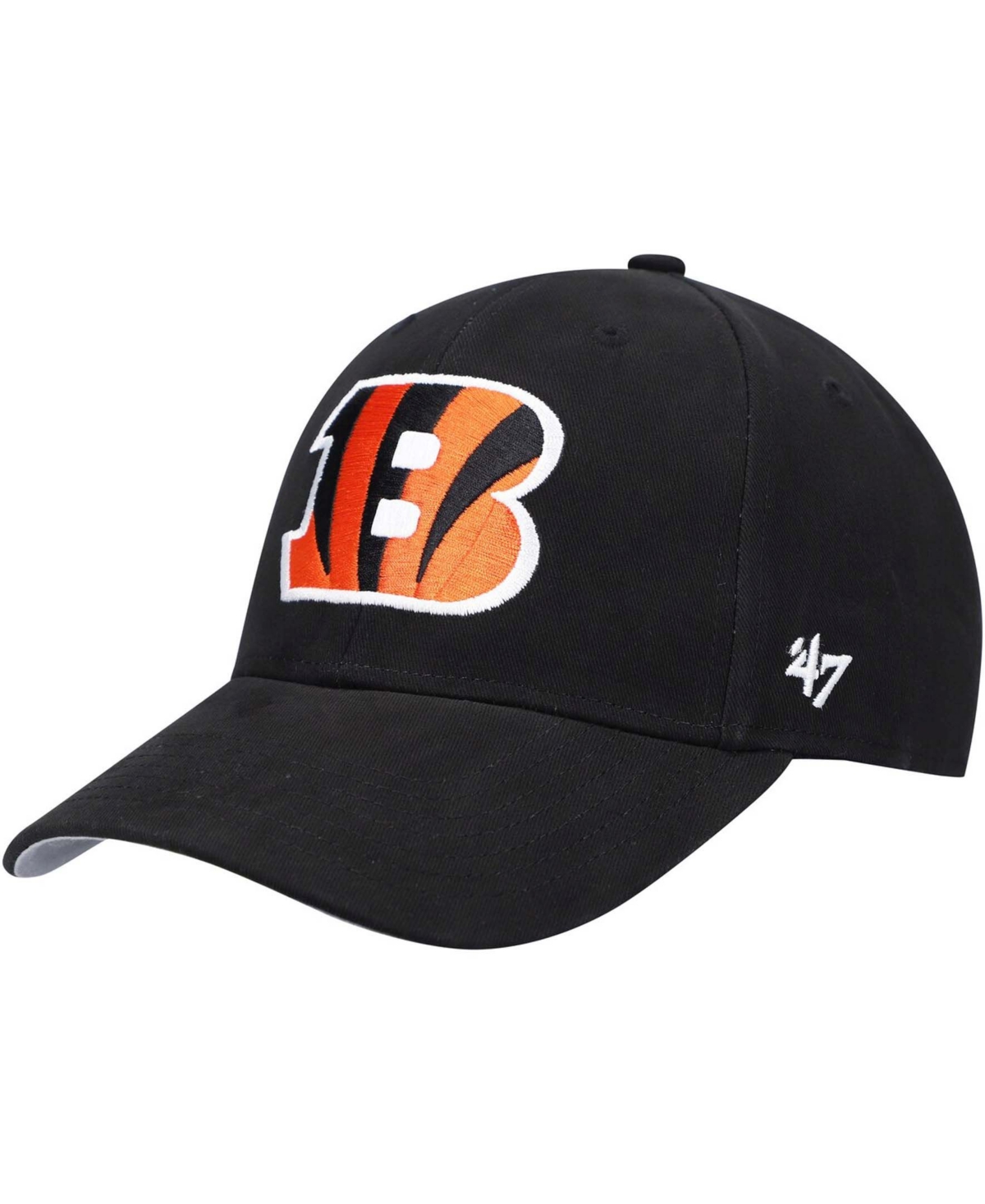 47 Brand Boys Black Cincinnati Bengals Basic Mvp Adjustable Hat In Black
