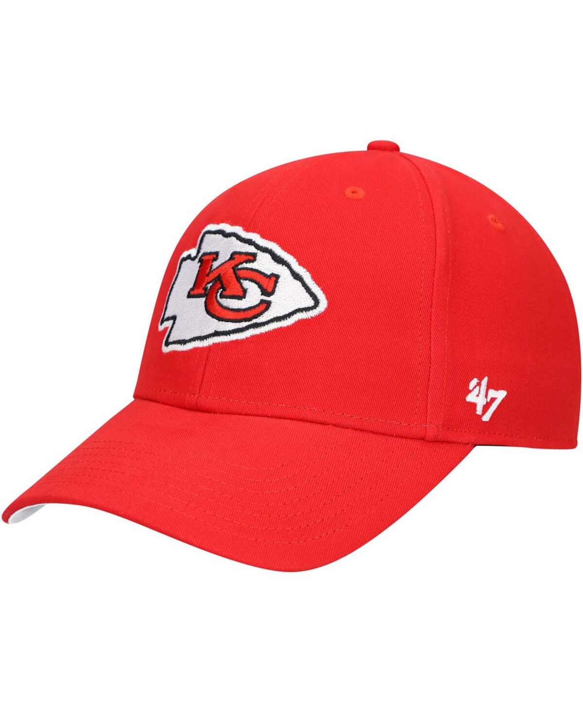 47 Brand Kids' Boys Red Kansas City Chiefs Basic Mvp Adjustable Hat