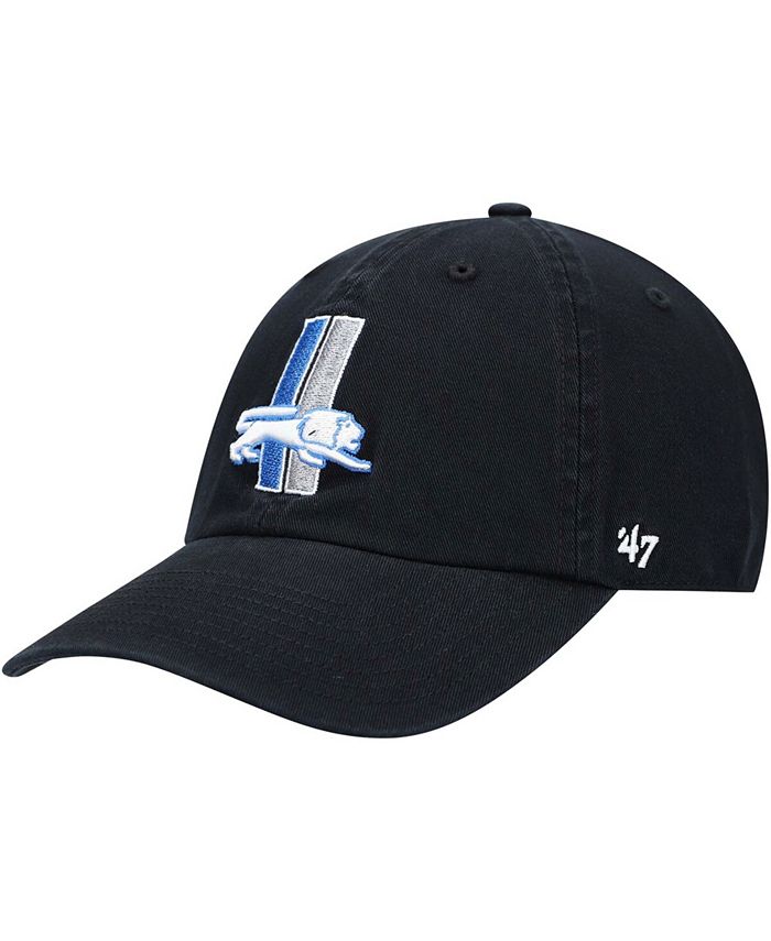 47 Brand Men s Black Detroit Lions Clean Up Legacy Adjustable Hat
