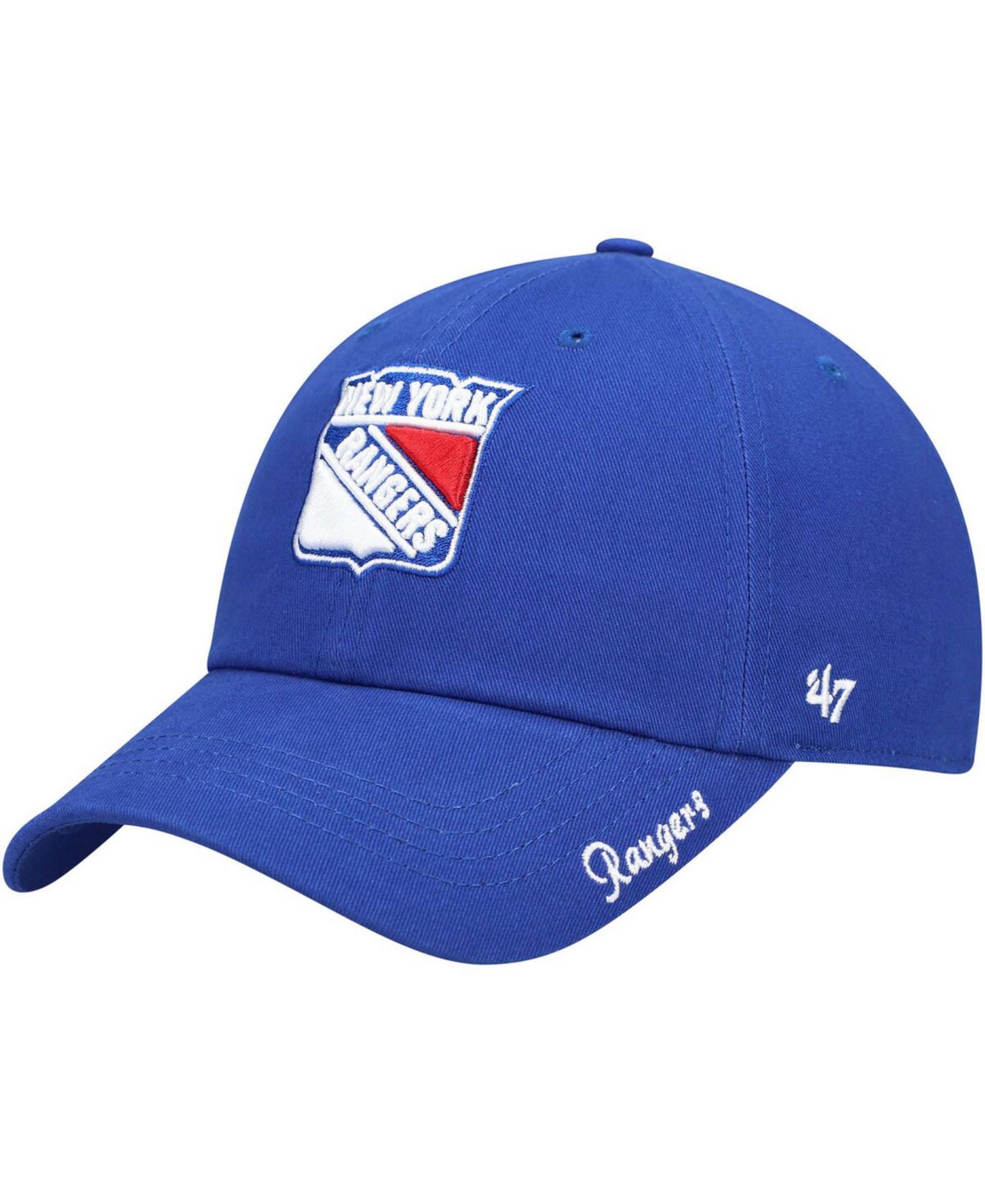 Женская кепка '47 Brand Blue New York Rangers Team Miata Clean Up Adjustable Hat — фото 1