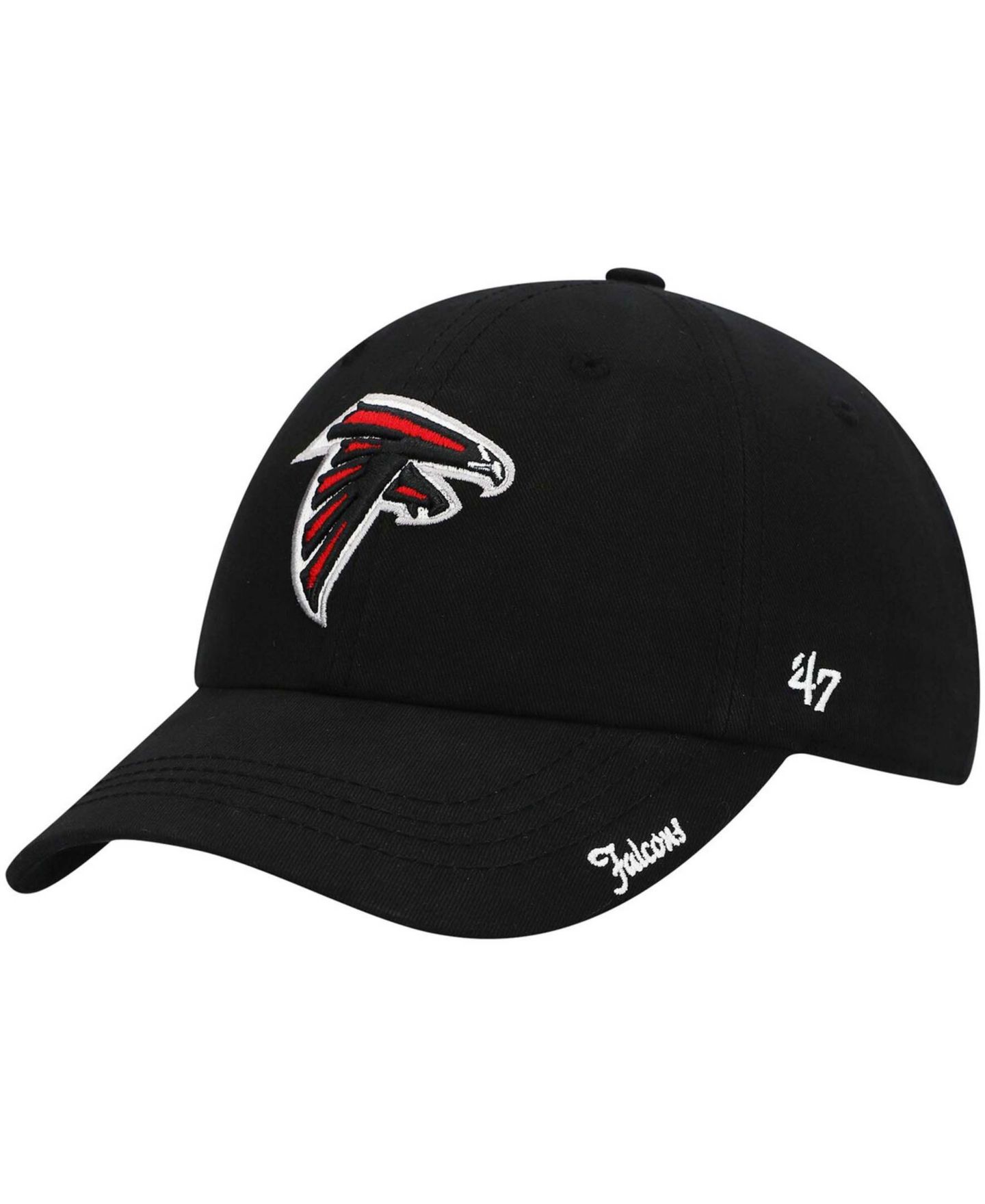 Женская бейсболка '47 Brand Atlanta Falcons Miata Clean Up Primary, Black — фото 2