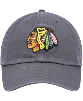 Men's Charcoal Chicago Blackhawks Clean Up Adjustable Hat
