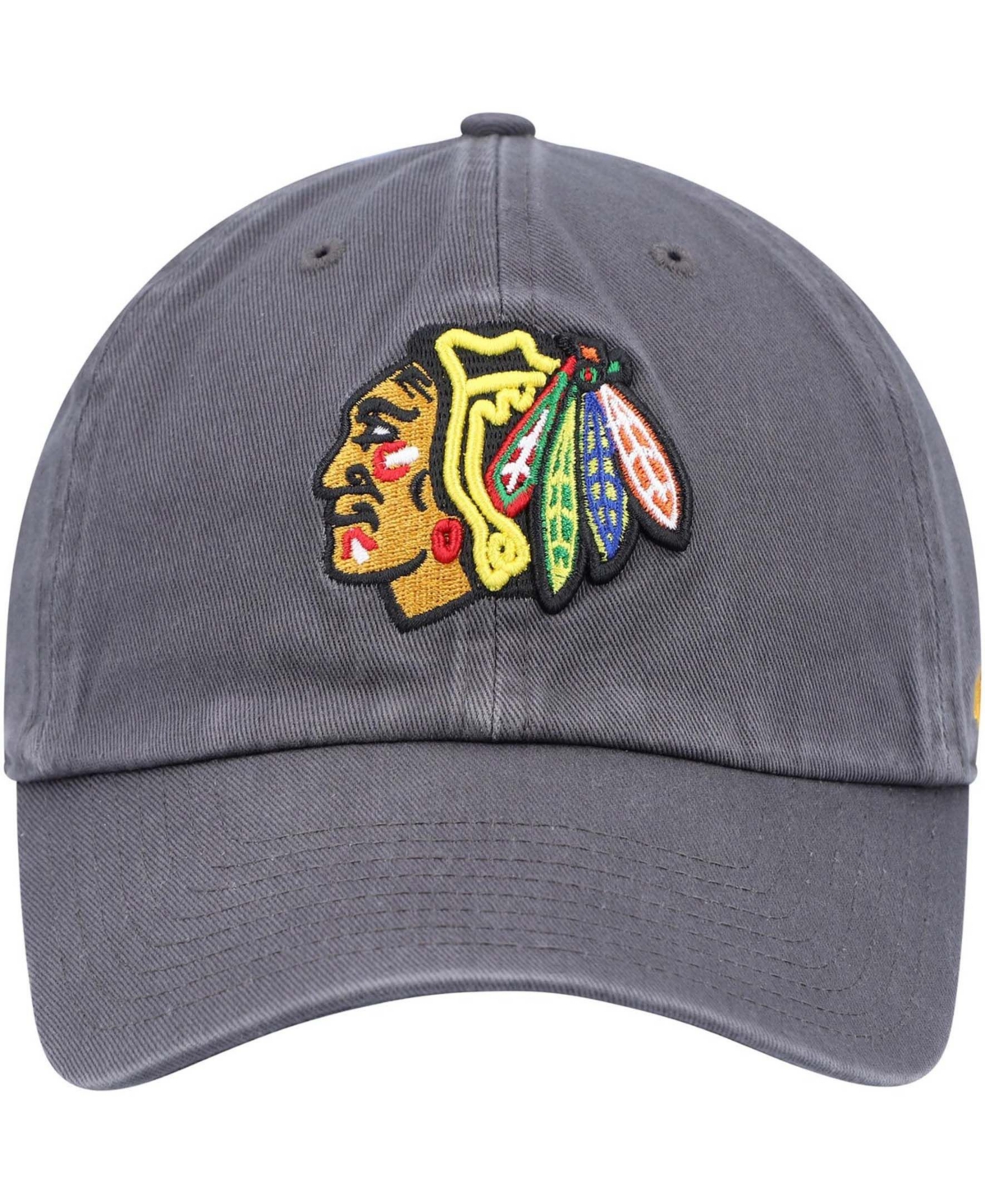 Men's Charcoal Chicago Blackhawks Clean Up Adjustable Hat