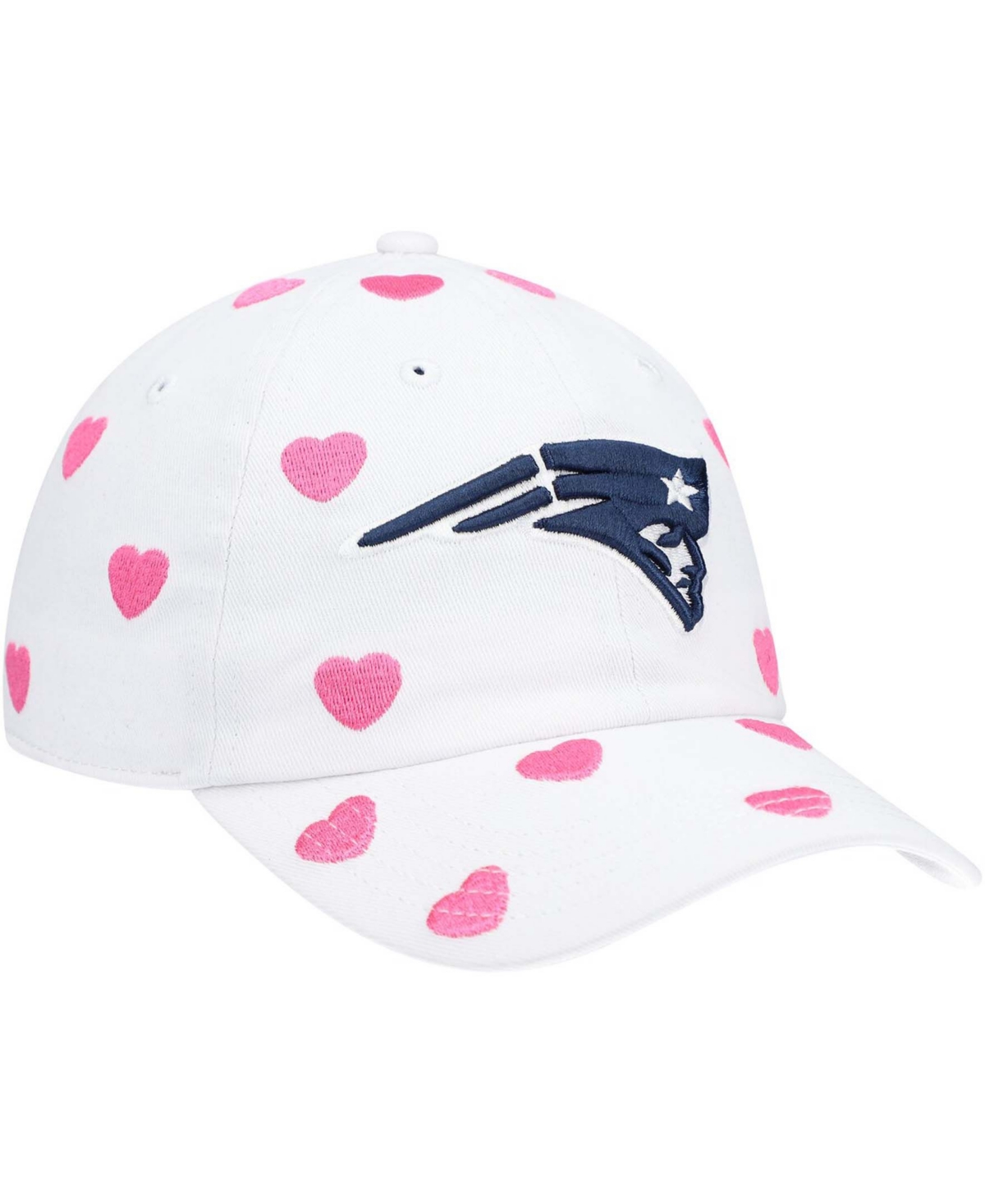 Shop 47 Brand Little Girls White New England Patriots Surprise Clean Up Adjustable Hat