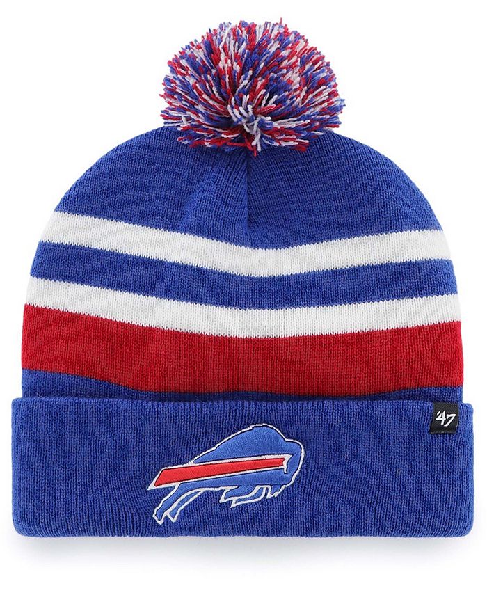 47 Brand Men's Royal Buffalo Bills State Line Cuffed Knit Hat with Pom -  Macy's