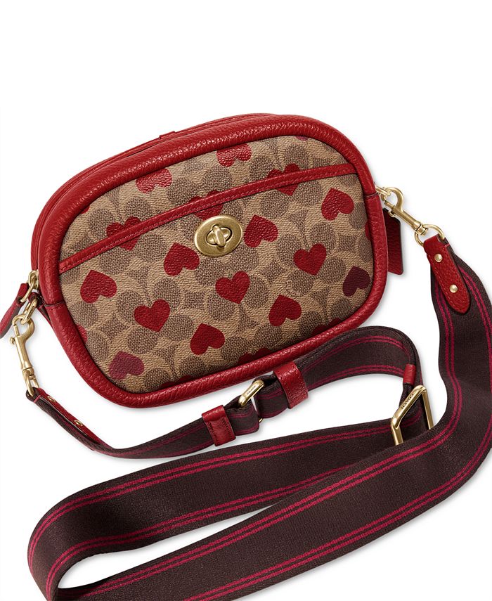 Studio Shoulder Bag In Signature Canvas With Heart Print
