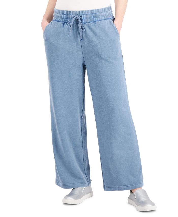 Style & Co Petite Wide-Leg Sweatpants, Created for Macy’s - Macy's