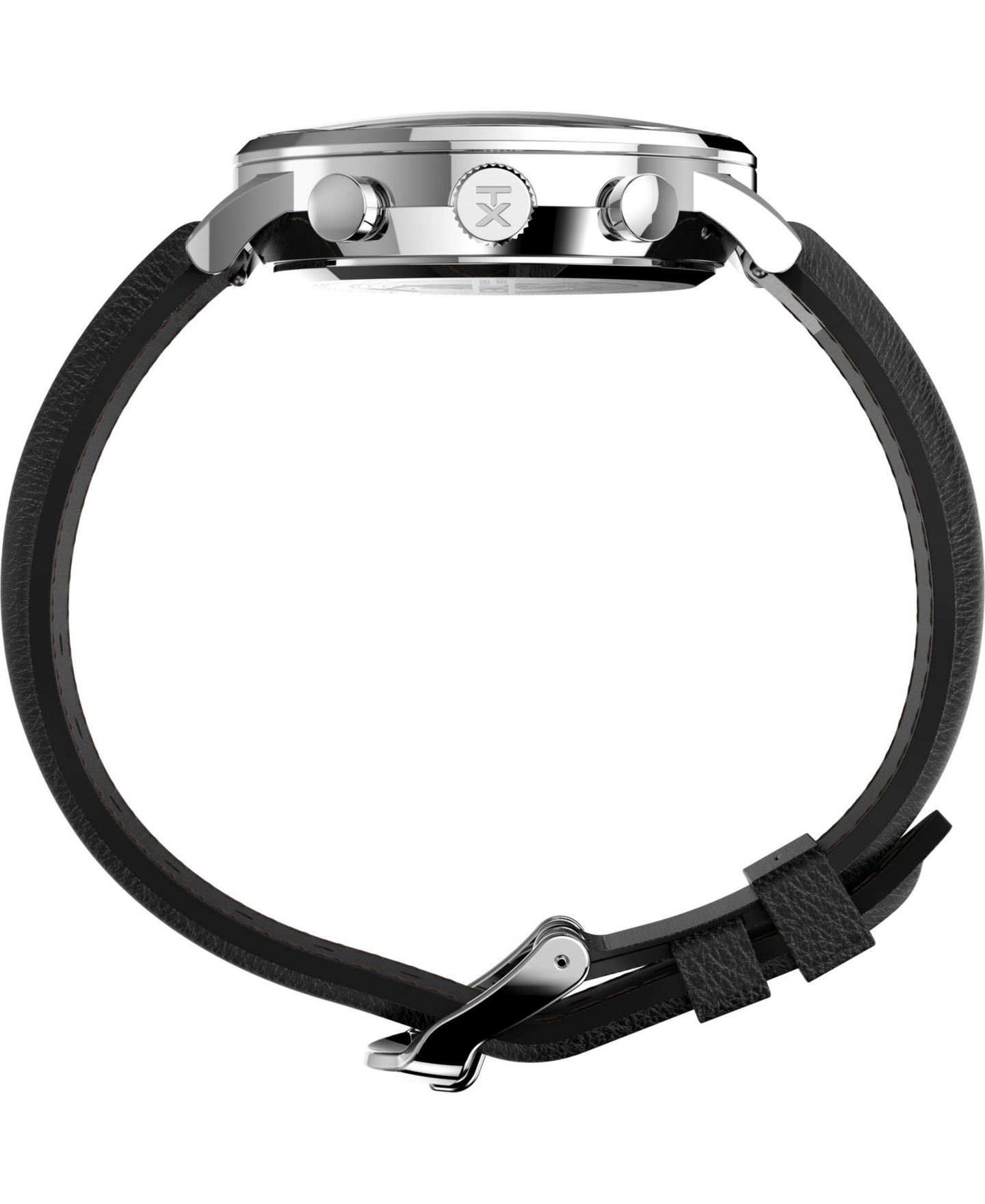 Мужские часы Timex Waterbury Black Leather Strap Watch 40 mm — фото 2