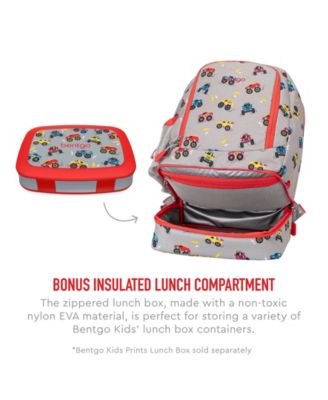 Kids Prints 2-In-1 Backpack and Insulated Lunch Bag - Trucks