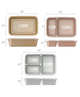 Prep Meal Prep Kit Gleam Metallic Collection, 60-Pieces