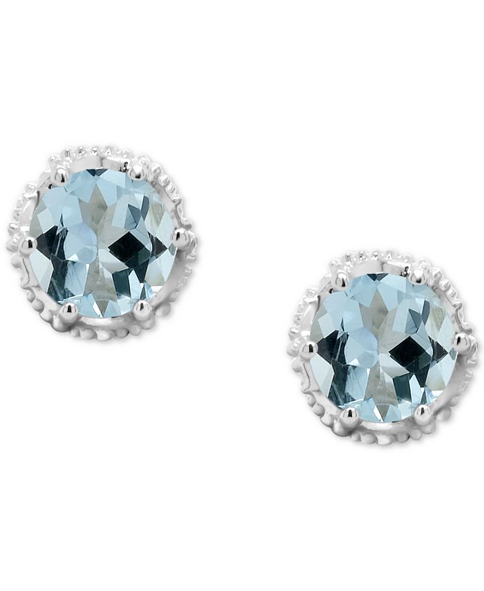 Macys aquamarine earrings top