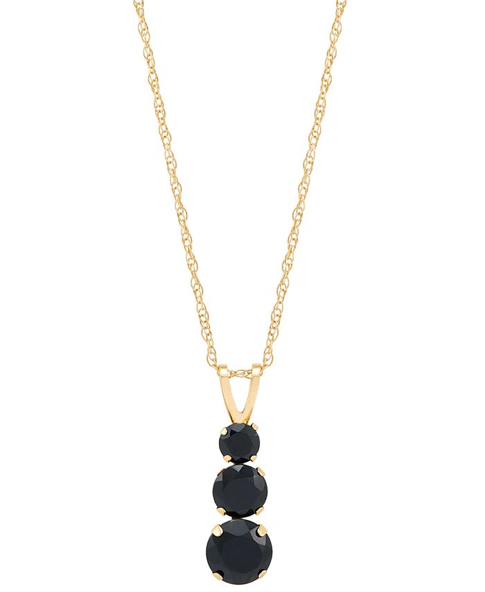 Macy's black onyx necklace deals