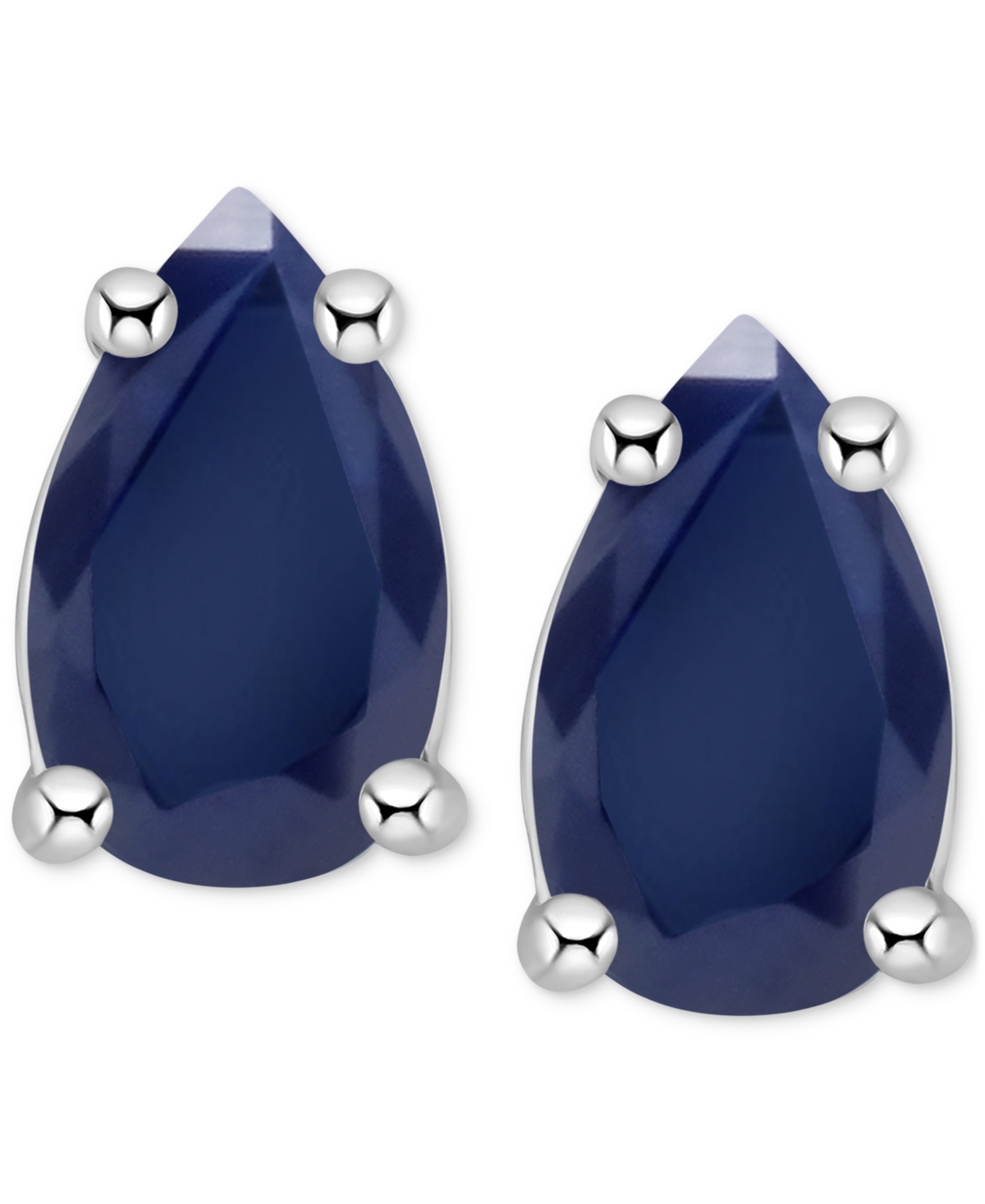 Tanzanite Pear-Shape Stud Earrings (3/8 ct. t.w.) in 14k White Gold (Also in Emerald, Ruby & - Sapphire