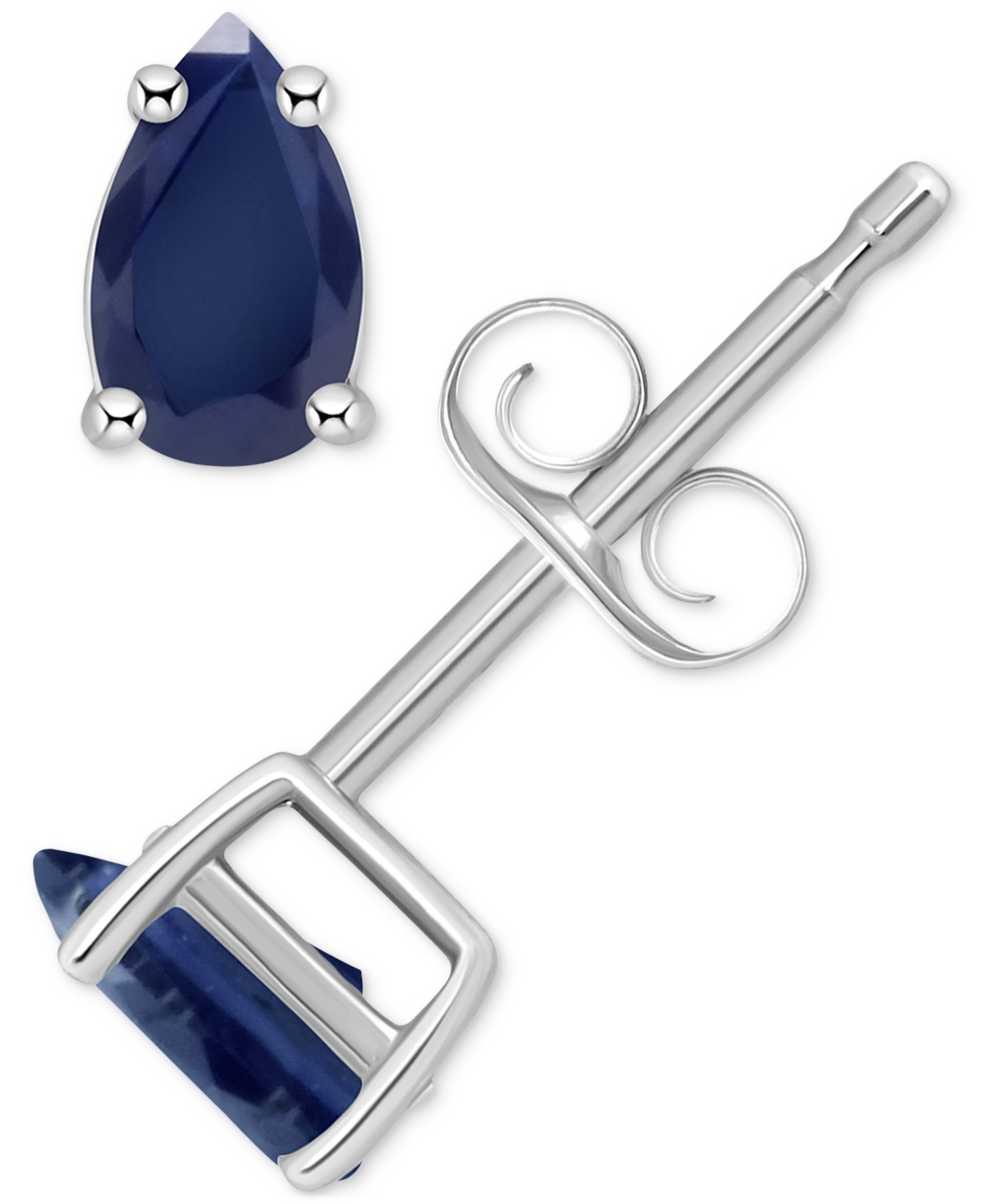 Tanzanite Pear-Shape Stud Earrings (3/8 ct. t.w.) in 14k White Gold (Also in Emerald, Ruby & - Sapphire