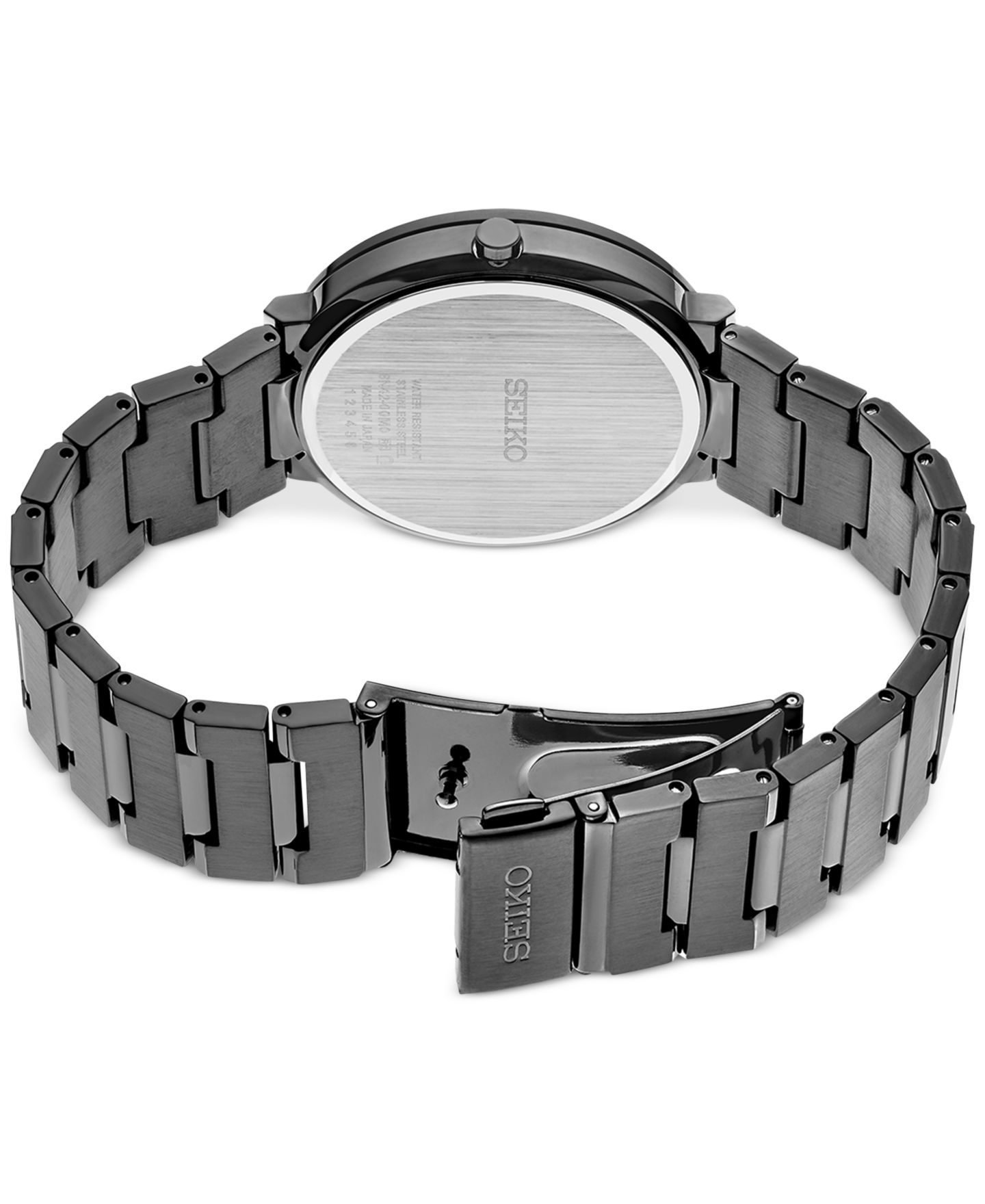 Мужские часы Seiko Essentials Black Ion Finish Stainless Steel Bracelet Watch 41mm — фото 3