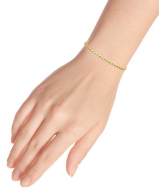 Rope Link Bracelet in 18k Gold-Plated Sterling Silver, Created for Macy's