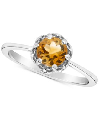 Macy's - Amethyst Six Prong Ring (3/4 ct. t.w.) in Sterling Silver (Also in Citrine, Rhodolite Garnet, Peridot, Blue Topaz, & White Topaz)