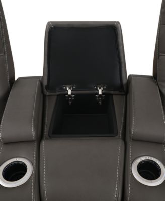 Jabarr 5-Pc. Beyond Leather Theater Seating with 2 Consoles, Created for Macy's