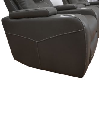 Jabarr 3-Pc. Beyond Leather Theater Seating with 1 Console, Created for Macy's
