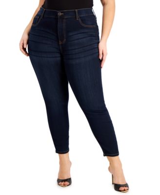 Celebrity Pink Trendy Plus Size Fit Solution Skinny-Leg Jeans - NC Queen Superdark - Size 24W