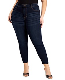 Trendy Plus Size Fit Solution Skinny-Leg Jeans