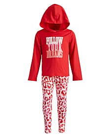 Toddler & Little Girls Graphic Hooded Top & Printed Leggings Set, Created for Macy's 