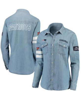 patriots button up shirt