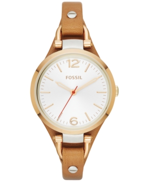 UPC 796483081734 product image for Fossil Women's Georgia Brown Leather Strap Watch 26mm ES3565 | upcitemdb.com