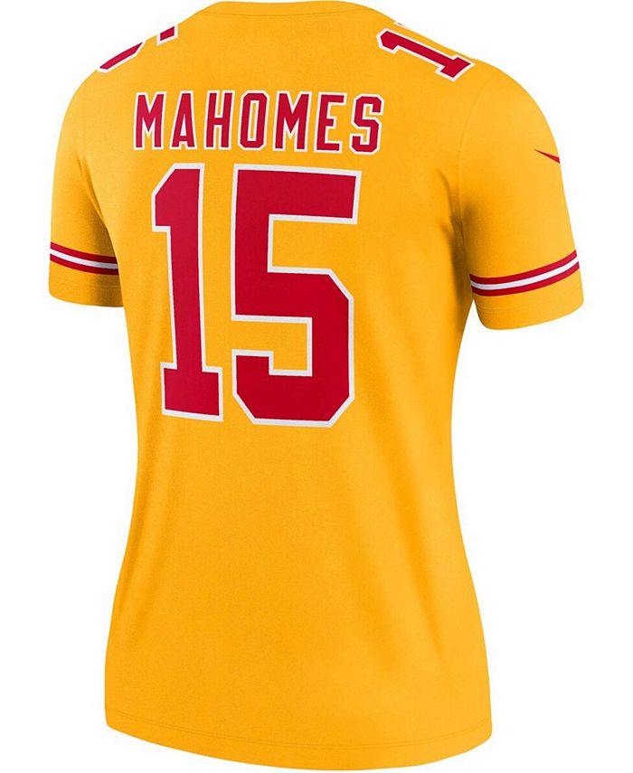 Nike Women's Patrick Mahomes Gold-Tone Kansas City Chiefs Inverted Legend  Jersey - Macy's