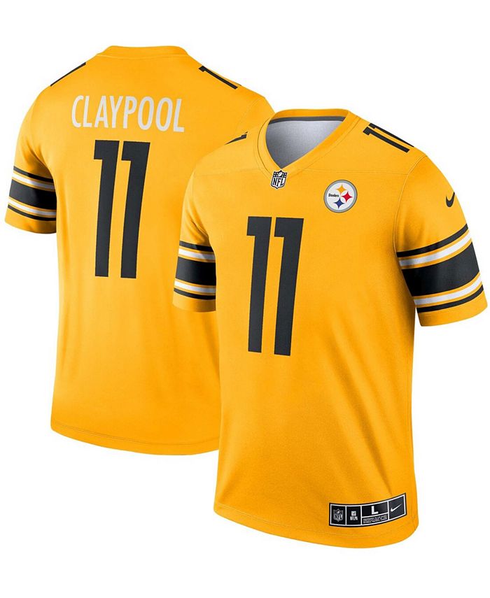 Nike Men s Chase Claypool Gold Tone Pittsburgh Steelers Inverted