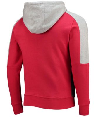Men's Red, Pewter Tampa Bay Buccaneers Playoffs Color Block Full-Zip Hoodie