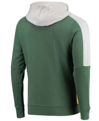 Men's Green, Gold-Tone Green Bay Packers Playoffs Color Block Full-Zip Hoodie