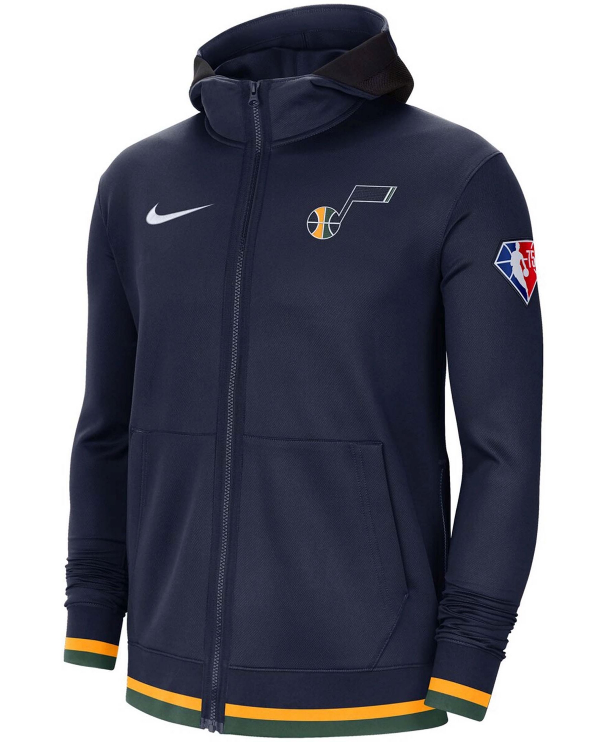 Men'sUtah Jazz 75th Anniversary Performance Showtime Hoodie Full-Zip Jacket - Navy