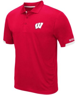 Men's Red Wisconsin Badgers Logo Santry Polo Shirt