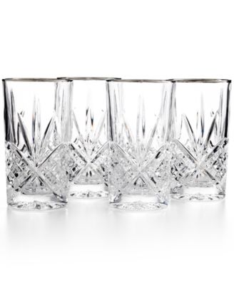 Dublin Platinum Highball Glasses, Set of 4 