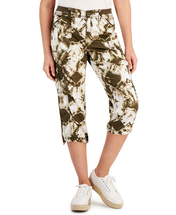 Style & Co Women's Printed Bungee Capri Pants, Created for Macy's