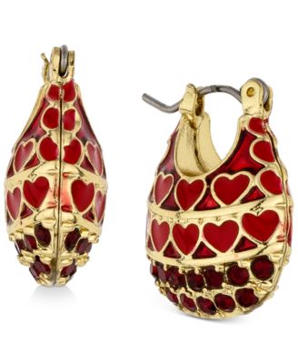 Charter Club - Gold-Tone Multi-Heart Closed Hoop Earrings
