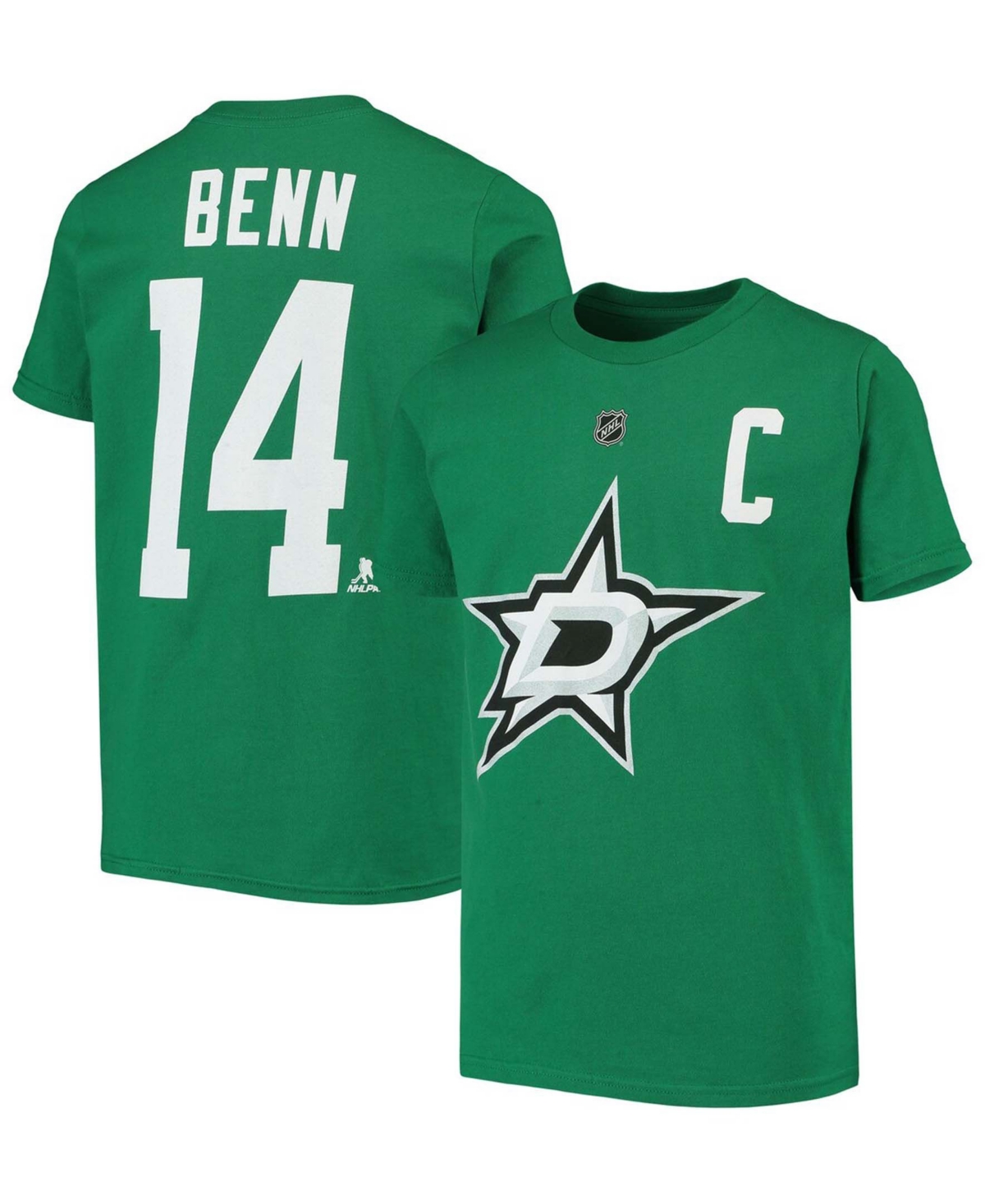 Big Boys and Girls Jamie BennDallas Stars Name and Number T-shirt - Kelly Green