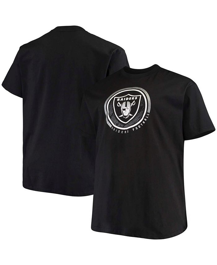 Fanatics Men's Black Las Vegas Raiders Big and Tall Color Pop Tshirt