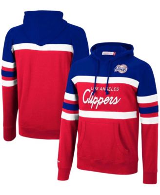 Men's Royal and Red LA Clippers Head Coach Pullover Hoodie