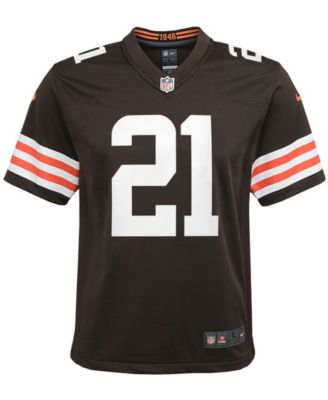 Big Boys and Girls Denzel Ward Brown Cleveland Browns Game Jersey
