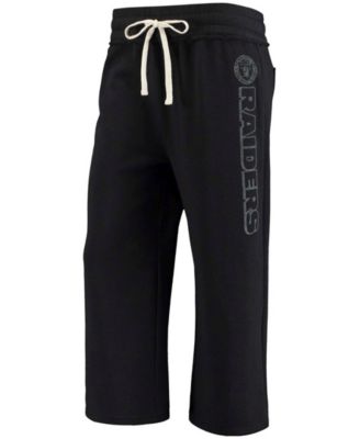 Women's  Black Las Vegas Raiders Cropped Pants