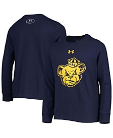 Youth Navy Cal Bears Vault Long Sleeve T-shirt
