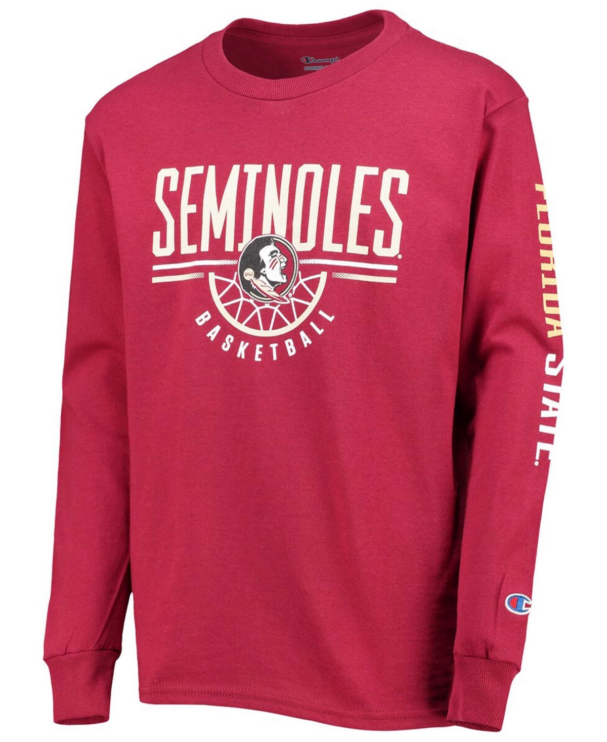Big Boys and GirlsFlorida State Seminoles Basketball Long Sleeve T-shirt - Garnet