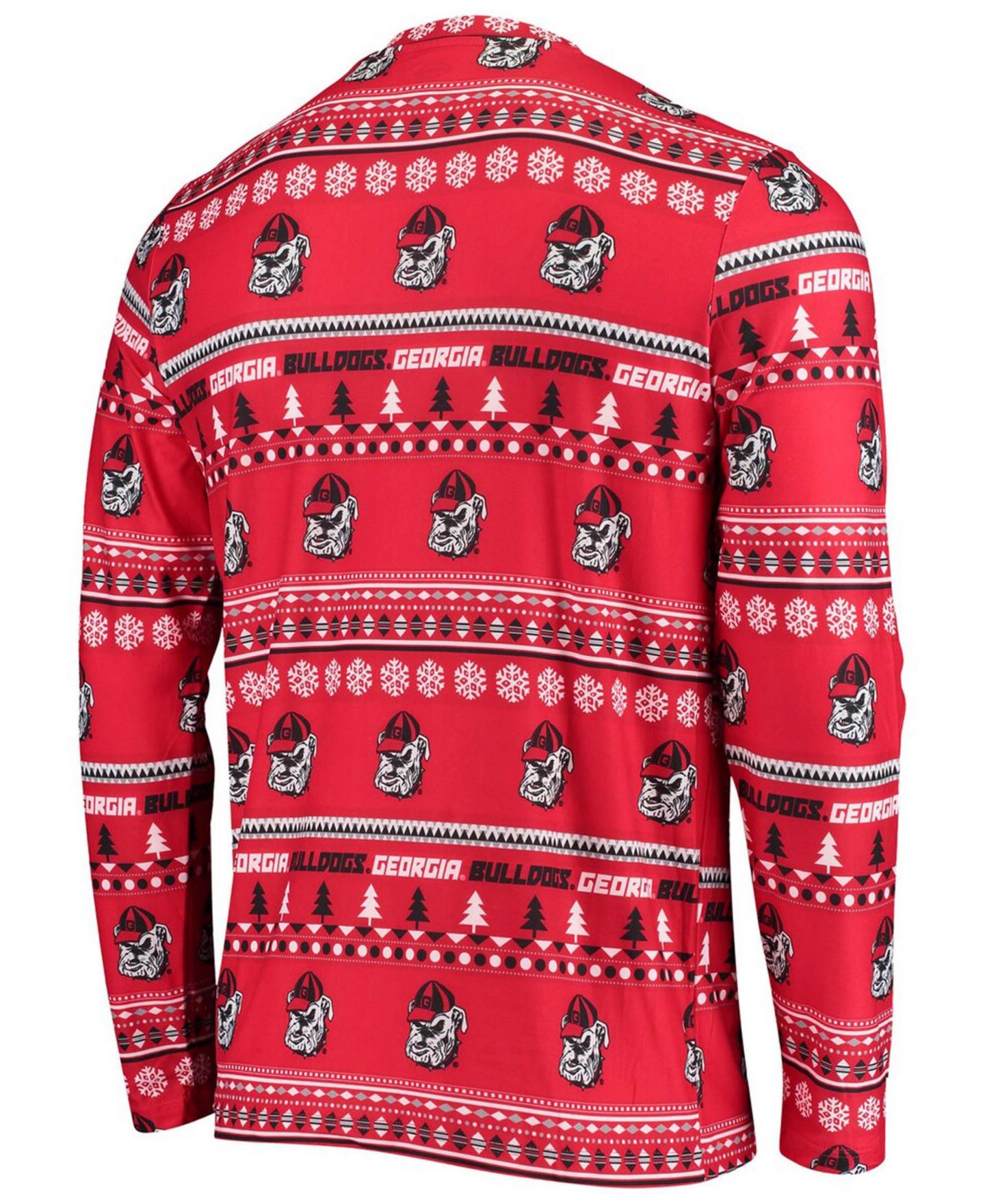 Мужская пижама Concepts Sport Georgia Bulldogs Ugly Sweater, Red — фото 4