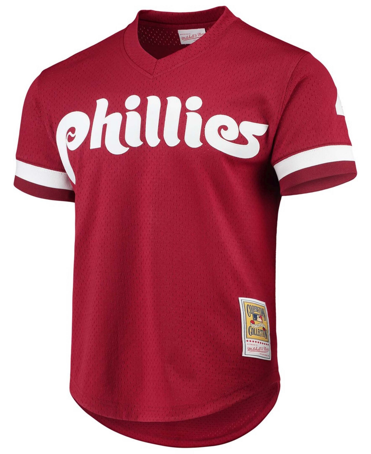 Men's Lenny Dykstra Philadelphia Phillies Cooperstown Collection Mesh Batting Practice Jersey -- Scarlet