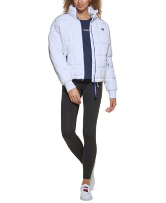 tommy hilfiger white puffer jacket women's