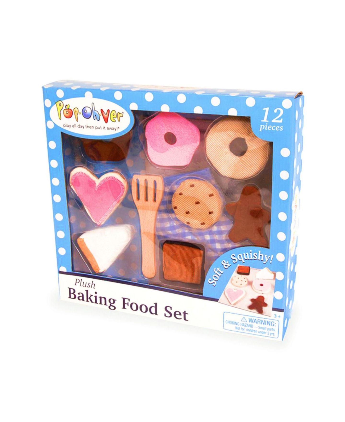 Детский игровой набор Salus Brands PopOhVer Plush Baking 12-Piece Food Playset, Ages 3+ — фото 2