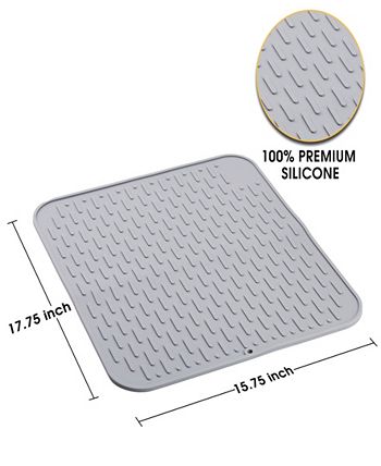 Cheer Collection Silicone Dish Drying Mat for Kitchen Counter, Silicone  Drying Pad and Trivet for Dishes, Dishwasher Safe and Heat Resistant -  Cheer Collection